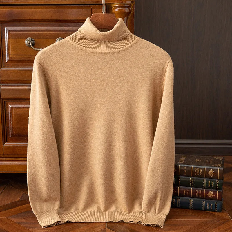 Merino Turtleneck Sweater Khaki