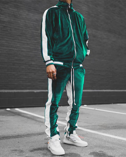 Xavier | Classic tracksuit for men Green Two Piece Outfits