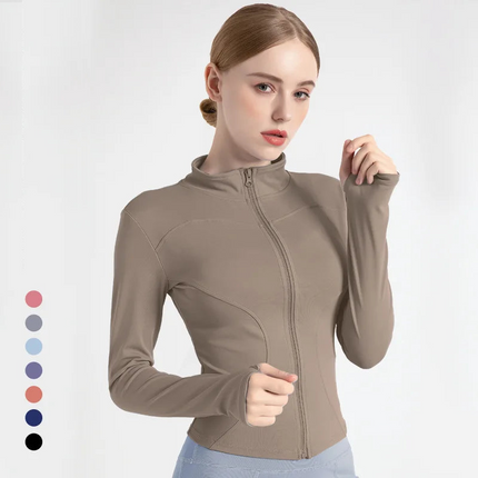 Nadine™ | Slim Fit Tracksuit Jacket Cocoa Jackets