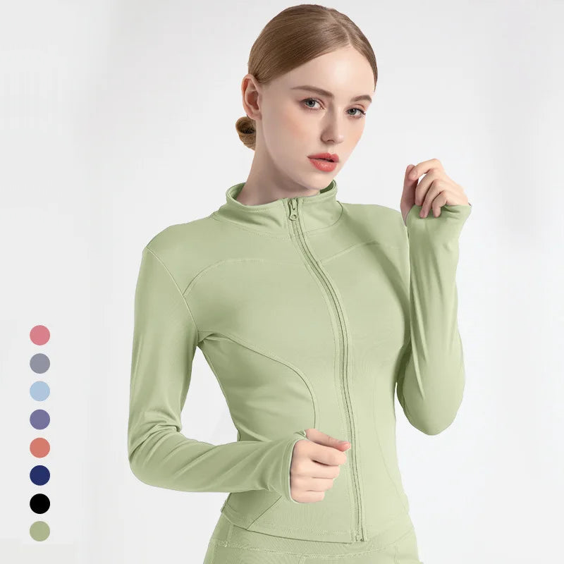 Nadine™ | Slim Fit Tracksuit Jacket Grass Green Jackets