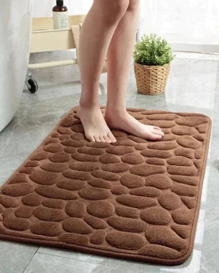 ComfortStep™ Luxury Anti-Slip Bath Mat Brown Fire
