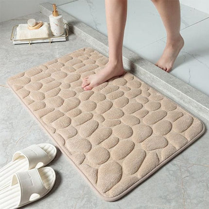 ComfortStep™ Luxury Anti-Slip Bath Mat Light Brown Fire