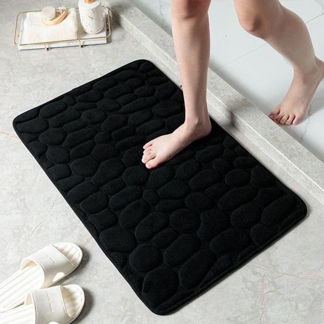 ComfortStep™ Luxury Anti-Slip Bath Mat Black Fire