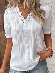 Clarisse | Elegant Lace Blouse White