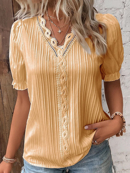 Clarisse | Elegant Lace Blouse Gold