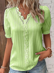 Clarisse | Elegant Lace Blouse Green