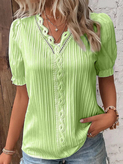 Clarisse | Elegant Lace Blouse Green