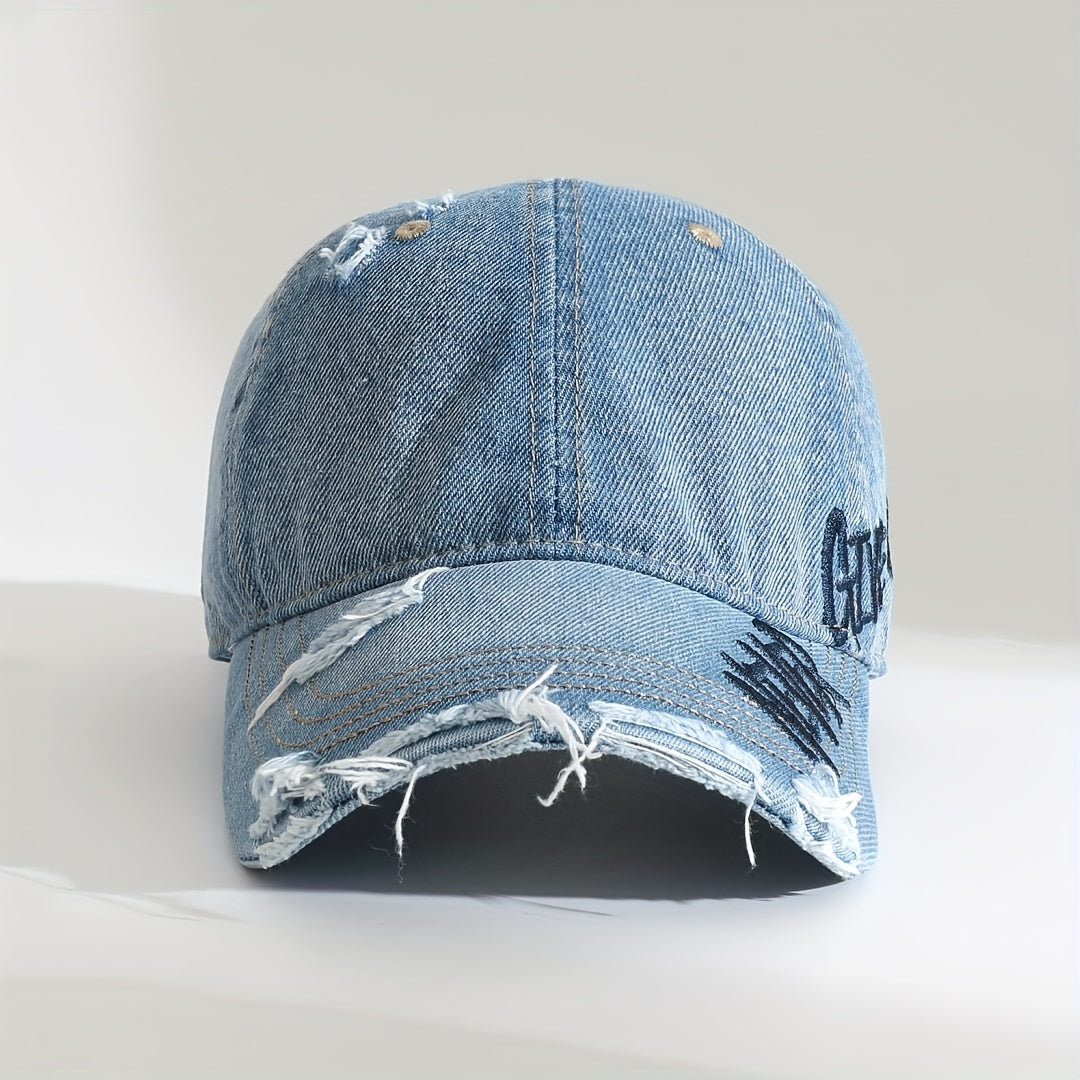 Never Give Up Distressed Cap Hats