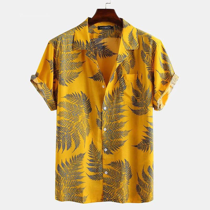 Sunny Fern | Cotton Shirt Yellow