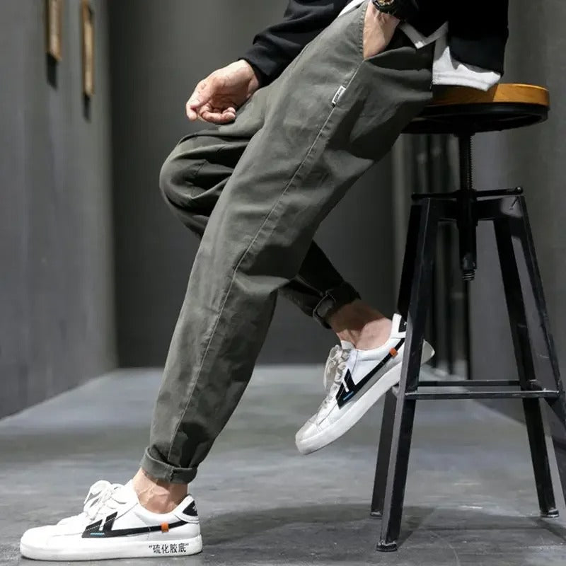 Men’s Slim Fit Stretch Trousers Men Pants