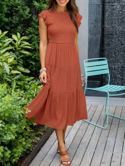 Ember™ | Sophisticated Belly-Covering Dress Orange Dress