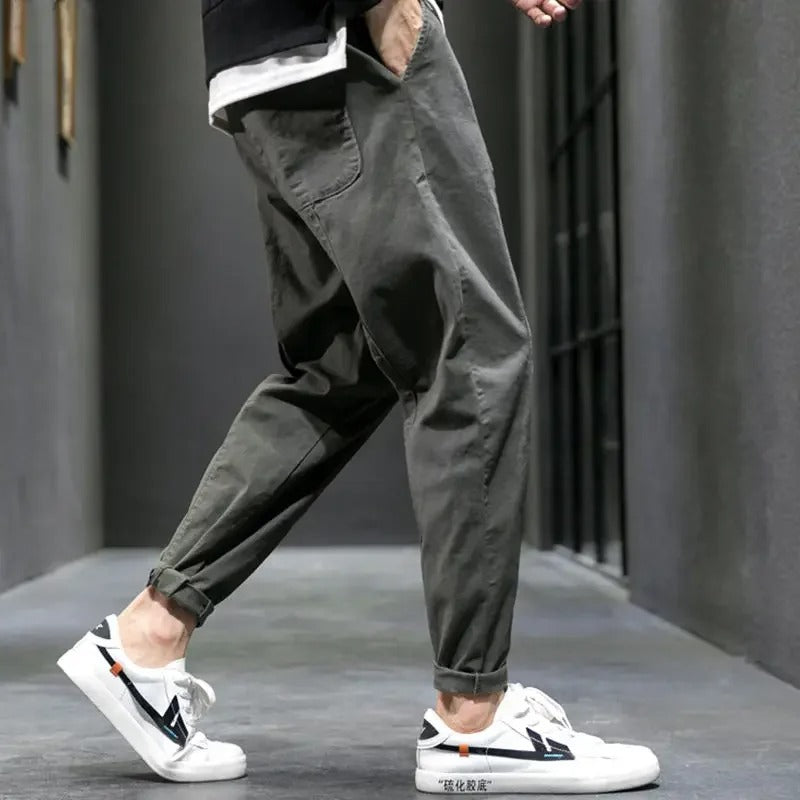 Men’s Slim Fit Stretch Trousers Men Pants