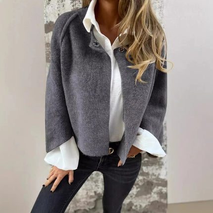 Liliane | Short coat Grey Cardigans