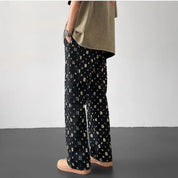 Mosaic - Straight Fit Pants Black Pants