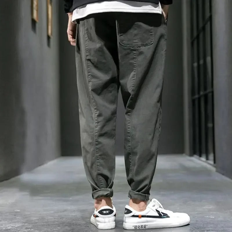 Men’s Slim Fit Stretch Trousers Men Pants