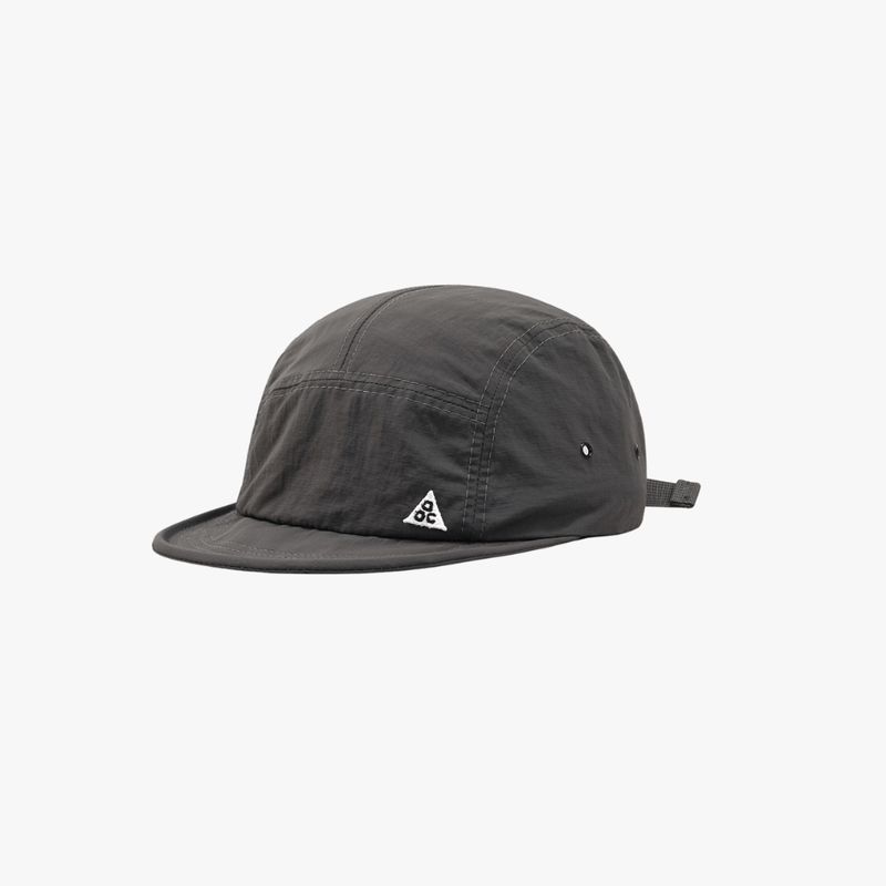 Unisex 5-Panel Nylon Outdoor Cap Gray Adjustable Caps