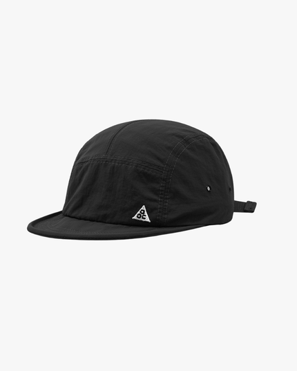 Unisex 5-Panel Nylon Outdoor Cap Black Adjustable Caps