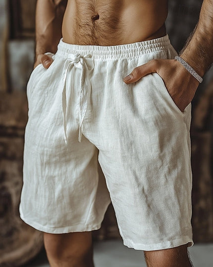 Julien Cotton Casual Shorts White Shorts