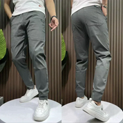 Treyson | Stretchy Cargo Pants Gray