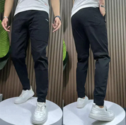Treyson | Stretchy Cargo Pants Black