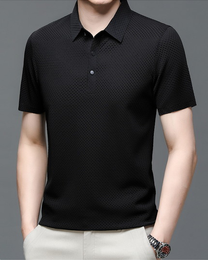 Gentle™ - Luxury Poloshirt Black Polos Shirts