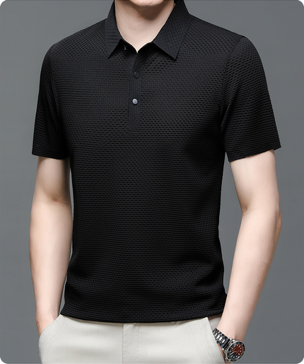 Gentle™ - Luxury Poloshirt Black Polos Shirts