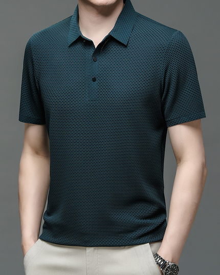 Gentle™ - Luxury Poloshirt Navy Blue Polos Shirts