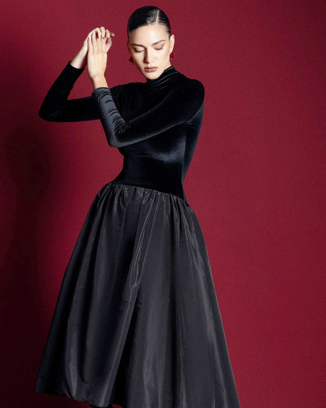 Jamila™ | Long Sleeve Midi Dress S Dresses