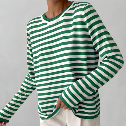 Evie | Striped shirt Green