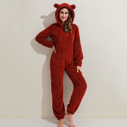 Lola | Fleece Onesie Bordeaux Red Superzachte Fleece Onesie - €18