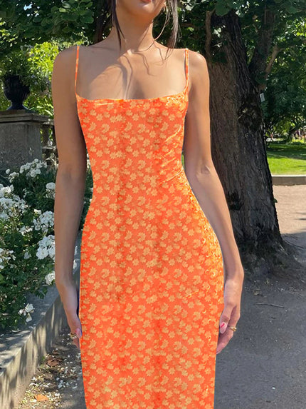 Flower Dream Dress Orange Dresses