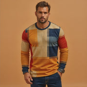 Stylish Retro Sweater Orange Men's Sweaters