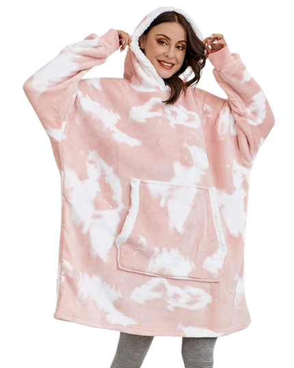 Oversized Wearable Blanket Hoodie Faded Pink One size Blanket Hoodie