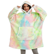 Oversized Wearable Blanket Hoodie Rainbow One size Hoodie