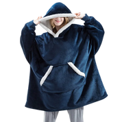 Oversized Wearable Blanket Hoodie Blue One size Hoodie