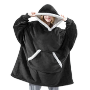 Oversized Wearable Blanket Hoodie Black One size Hoodie