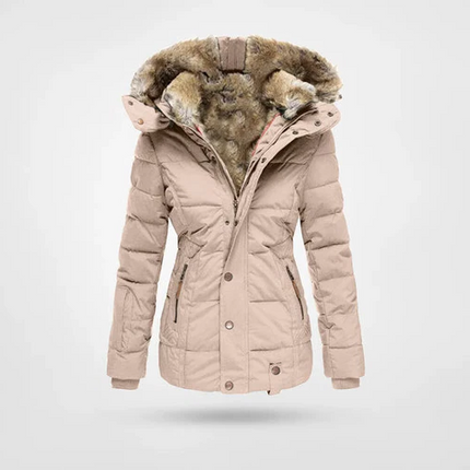 Warm Waterproof Winter Jacket Beige Jacket