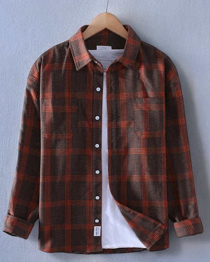 Marcus | Premium Plaid Shirt Red Shirts