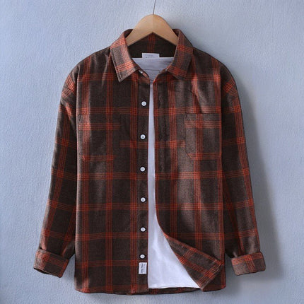 Marcus | Premium Plaid Shirt Red Shirts