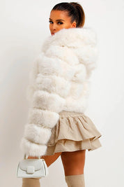 Fluffy Short Faux Fur Coat Fox Fur Coat