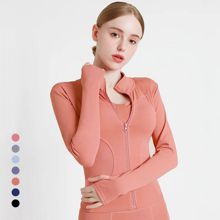 Nadine™ | Slim Fit Tracksuit Jacket Honey Pomelo Powder Jackets