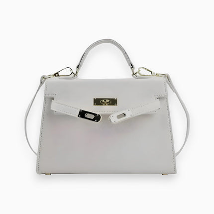 Elegant Compact Leather Handbag Clear Shoulder Bags