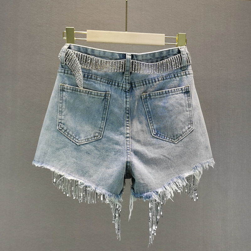 Luisa Tassel Denim Shorts Shorts