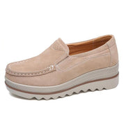 Comfy Slip-On Platform Slides Beige Shoes & Sandals