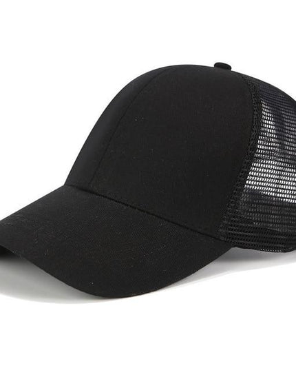 High Ponytail Baseball Cap for Women Black Caps