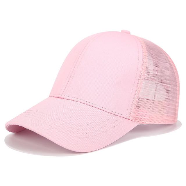 High Ponytail Baseball Cap for Women Pink Caps