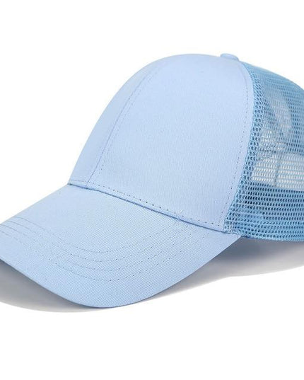 High Ponytail Baseball Cap for Women Sky Blue Caps