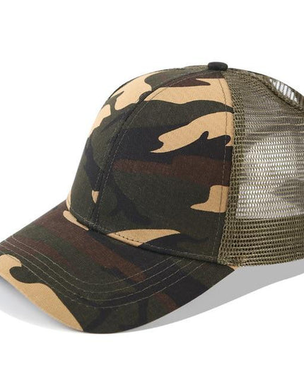 High Ponytail Baseball Cap for Women Camouflage Caps