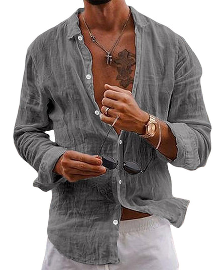 Anderson Classic Linen Shirt Gray Shirts