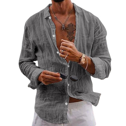 Anderson Classic Linen Shirt Gray Shirts